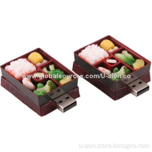 PVC Food USB Flash Drive, 3Y Warranty, Supports Microsoft's Windows Vista ReadyBoost, RoHS-marked